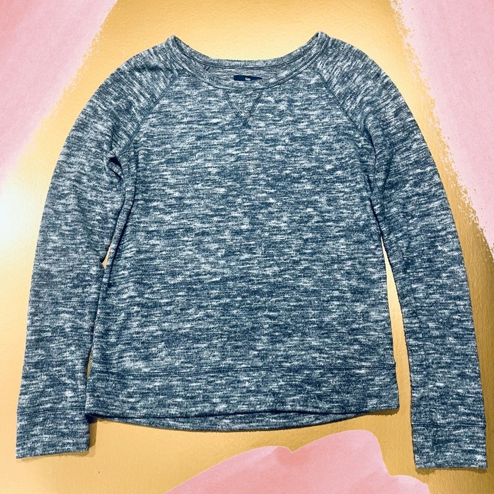 GAP Navy Blue Heather Style Long Sleeve Sweater Top Men’s Size Medium